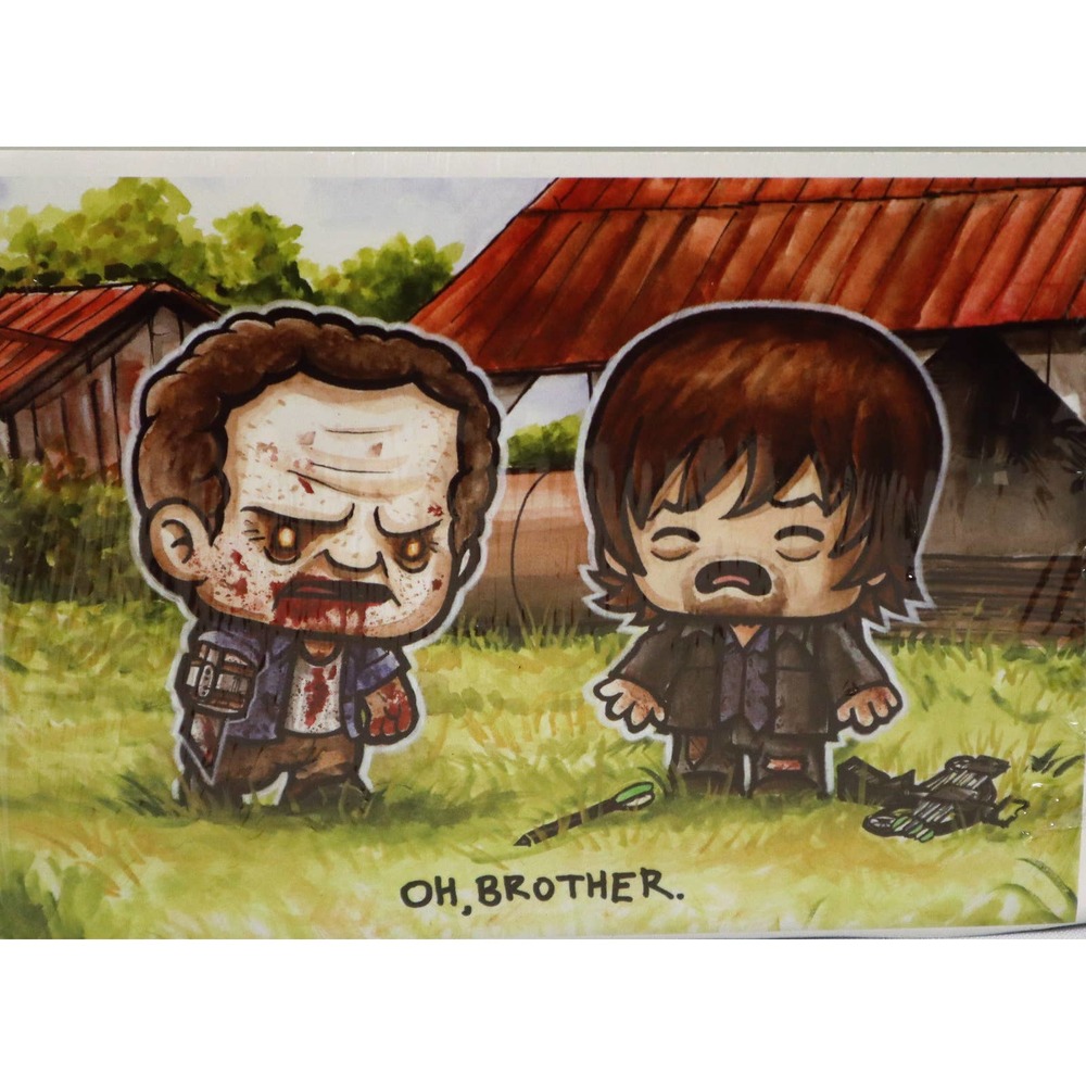 Walking Dead Daryl and Merle small 5 x 7 card